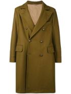 Fortela Double-breasted Buttoned Coat - Green