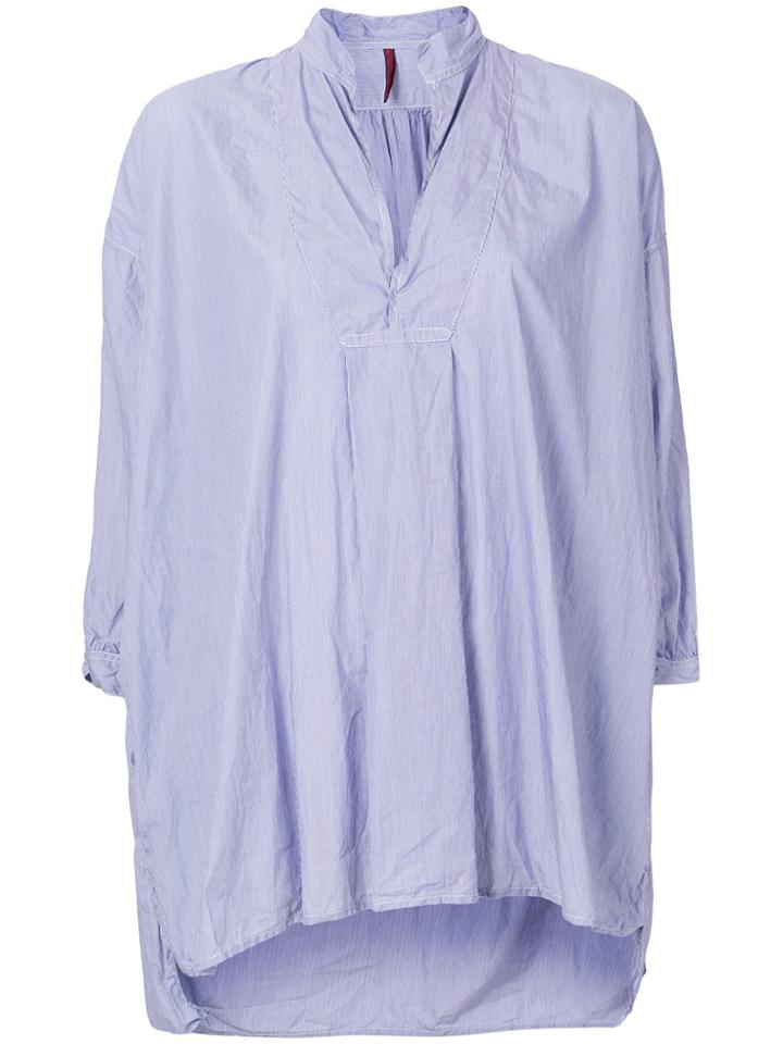 Daniela Gregis Flared Cropped Sleeve Blouse - Blue