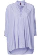 Daniela Gregis Flared Cropped Sleeve Blouse - Blue
