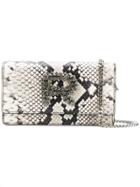 Rochas Embellished Logo Mini Bag - Grey