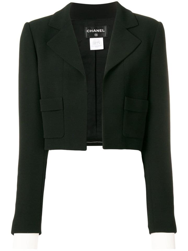 Chanel Pre-owned Cropped Boxy Jacket - Black