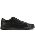 Canali Checked Sneakers - Black