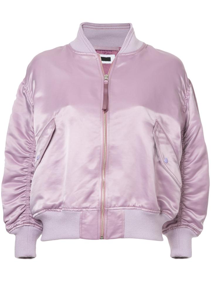 H Beauty & Youth Bomber Jacket - Pink & Purple