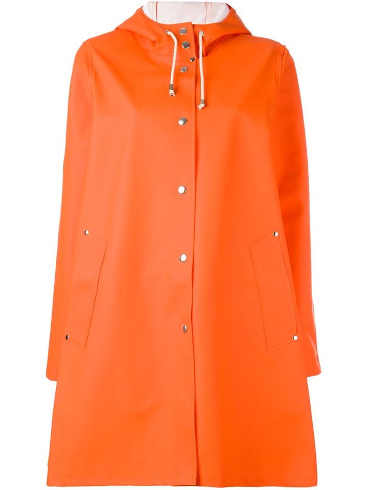 Stutterheim 'mosebacke' Raincoat, Women's, Size: Xs, Yellow/orange, Cotton/polyester/pvc