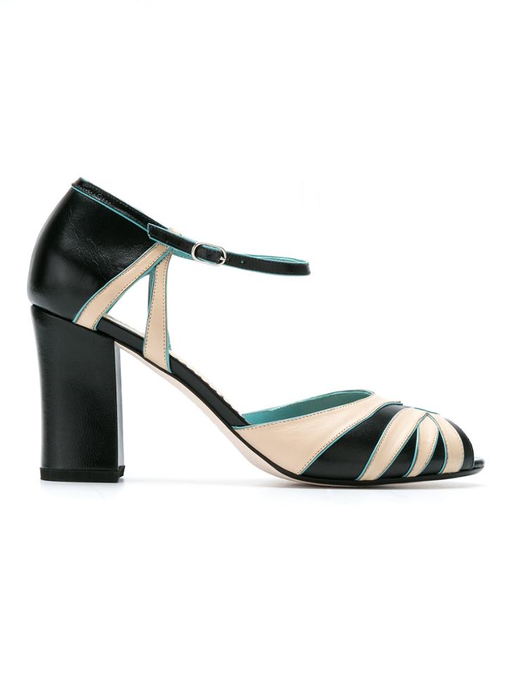 Sarah Chofakian Block Heel Pumps - Black