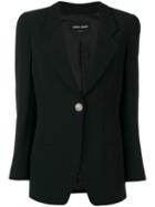Giorgio Armani Single Button Blazer, Women's, Size: 46, Black, Silk