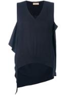 Maison Flaneur V-neck Tank Top - Blue