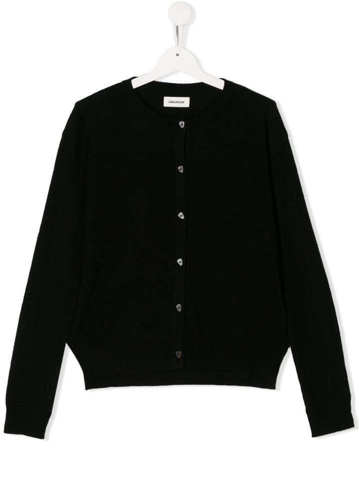 Zadig & Voltaire Kids Ninon Knitted Cardigan - Black