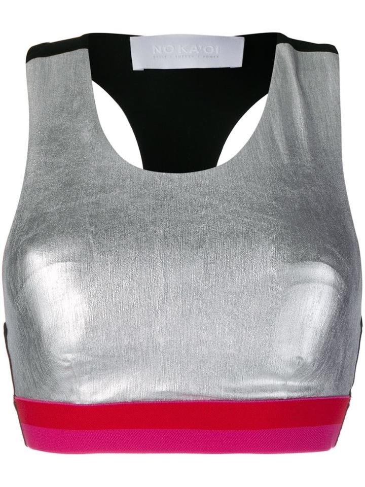 No Ka' Oi Wawa Sports Bra - Metallic