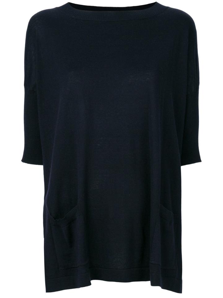 Snobby Sheep Fitted Knitted Sweater - Blue