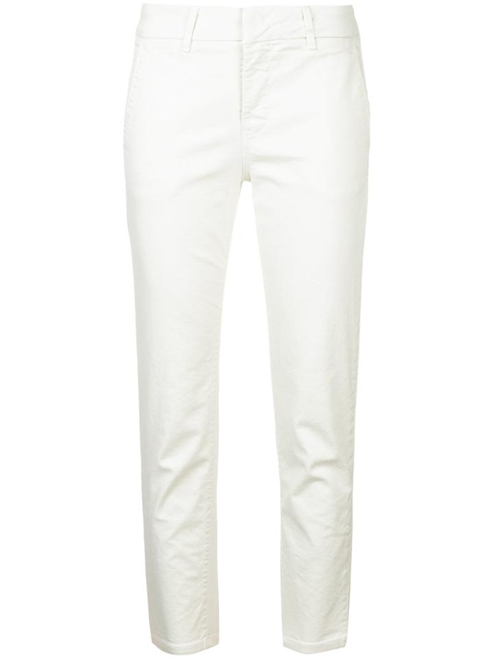 Vince Cropped Straight Leg Trousers - White