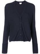 Dkny - V-neck Cardigan - Women - Silk/cashmere/merino - S, Blue, Silk/cashmere/merino