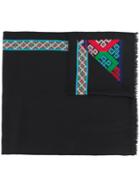 Etro Embroidered Scarf - Black