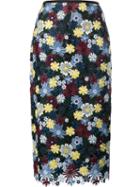 Erdem Embroidered Floral Lace Skirt