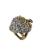 Gucci Strawberry Ring With Crystals - White