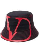 Valentino V Logo Bucket Hat - Red