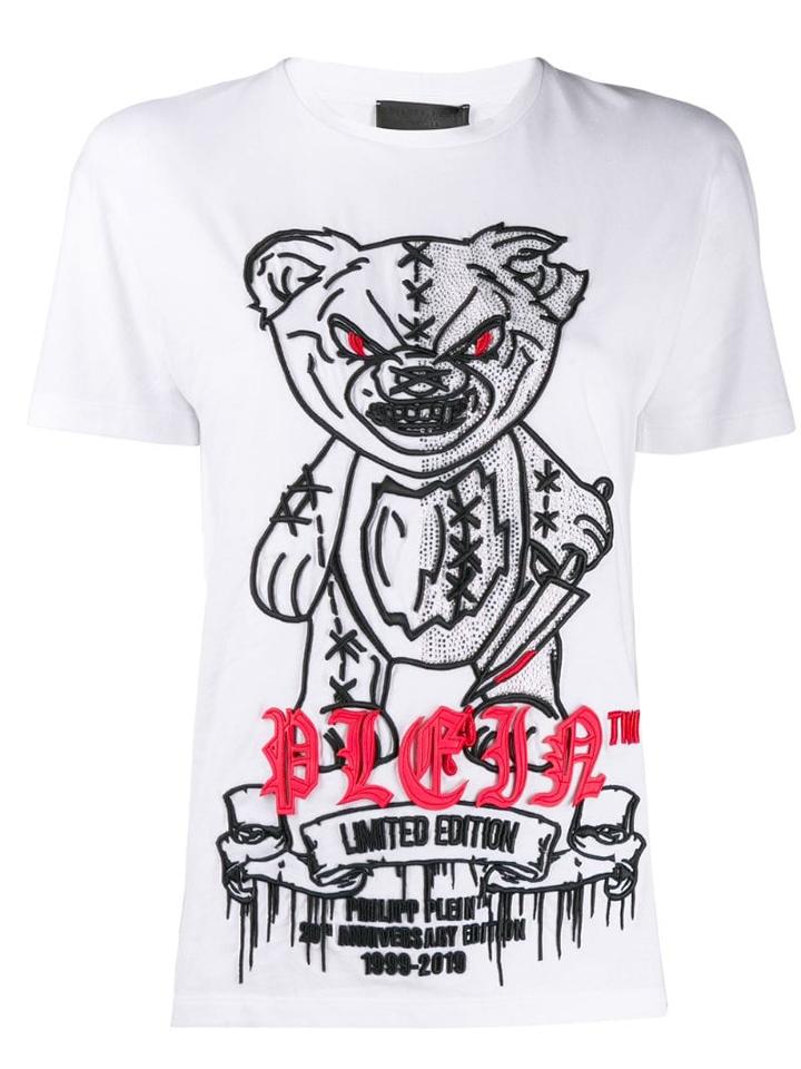 Philipp Plein Teddy Bear Print T-shirt - White