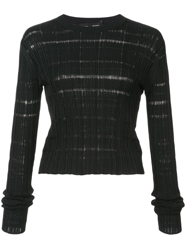 Proenza Schouler Drop Stitch Crewneck - Black