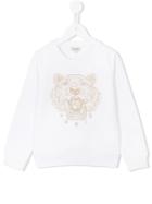 Kenzo Kids Tiger Sweatshirt, Girl's, Size: 8 Yrs, White