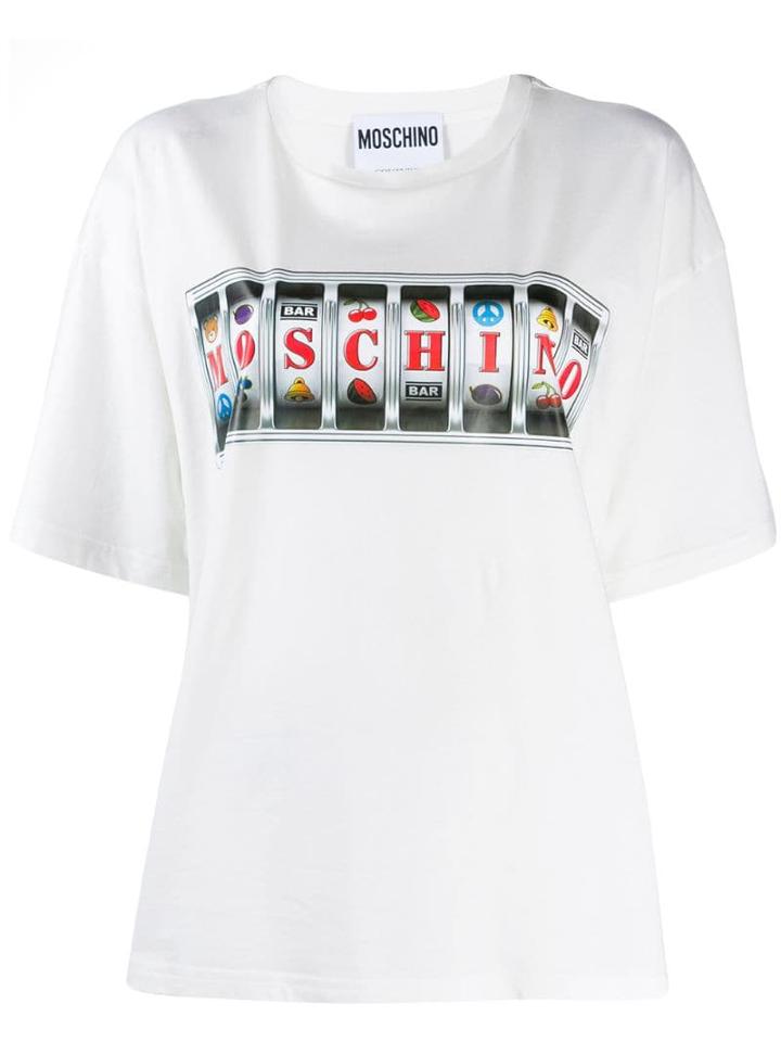 Moschino Slots Machine Motif T-shirt - White