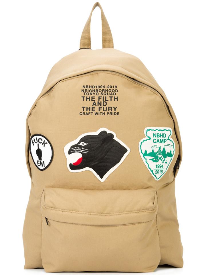 Neighborhood Patch Detail Backpack - Brown