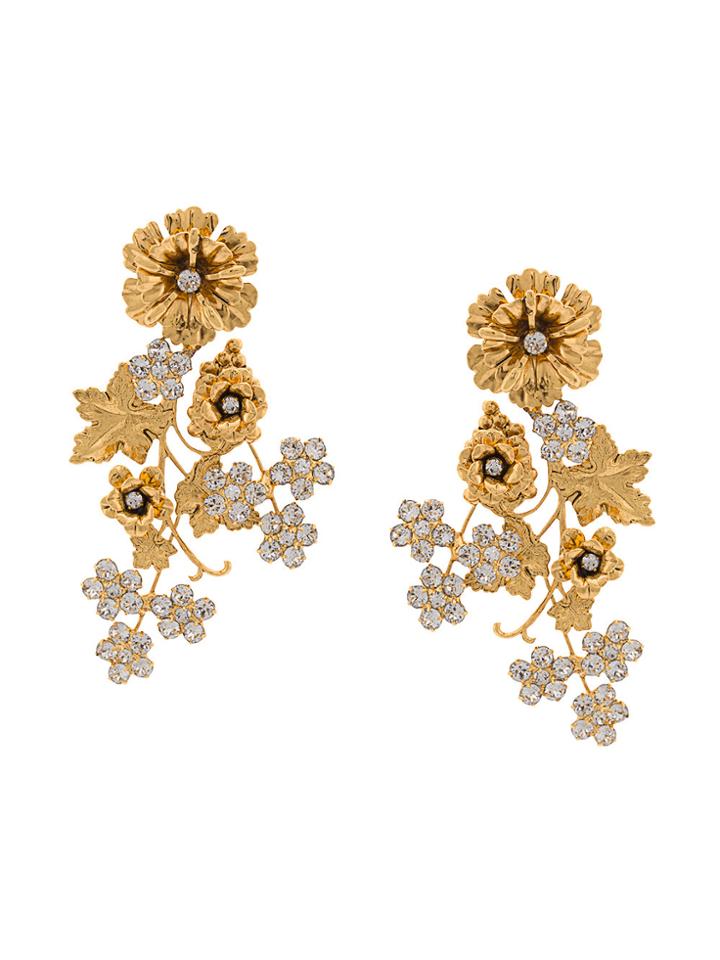 Jennifer Behr Flower Clip-on Earrings - Metallic