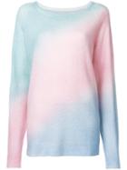 The Elder Statesman Rainbow Gradient Knitted Jumper, Women's, Size: Medium, Green, Silk/cashmere
