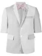 Shortsleeved Patchwork Blazer - Men - Cotton/cupro - 2, Grey, Cotton/cupro, Thom Browne