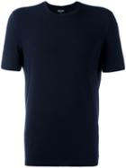 Giorgio Armani Round Neck T-shirt, Men's, Size: 58, Blue, Spandex/elastane/viscose