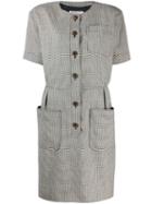Yves Saint Laurent Pre-owned 1980's Houndstooth Shortsleeved Dress -