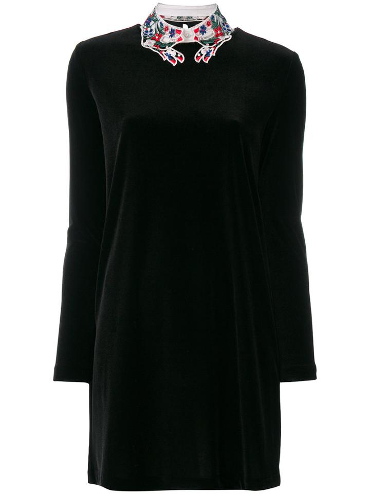 Vivetta - Hands Collar Fitted Dress - Women - Polyester/spandex/elastane - 38, Black, Polyester/spandex/elastane