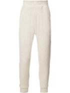The Elder Statesman Elasticated Waist Track Pants, Men's, Size: Medium, White, Cashmere