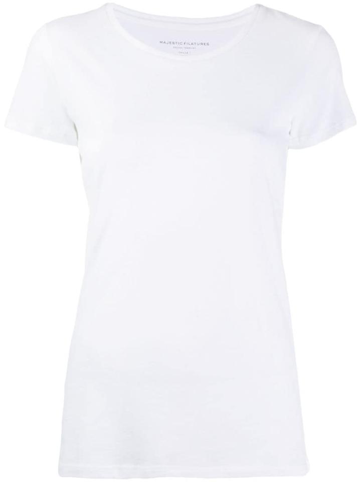 Majestic Filatures Short Sleeved Cotton T-shirt - White