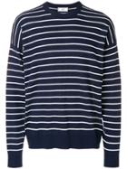 Ami Alexandre Mattiussi Crewneck Striped Sweater - Blue