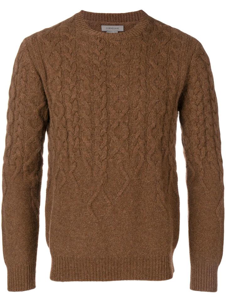 Corneliani Cable Knit Sweater - Brown