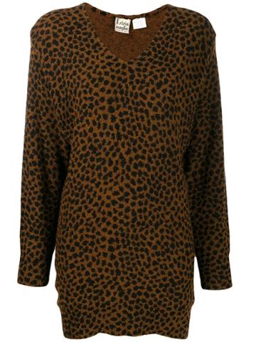 Krizia Pre-owned '1980s Sweater Dress - Brown