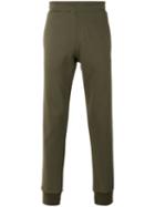 Lanvin Grosgrain Band Track Pants, Men's, Size: Small, Green, Cotton/spandex/elastane