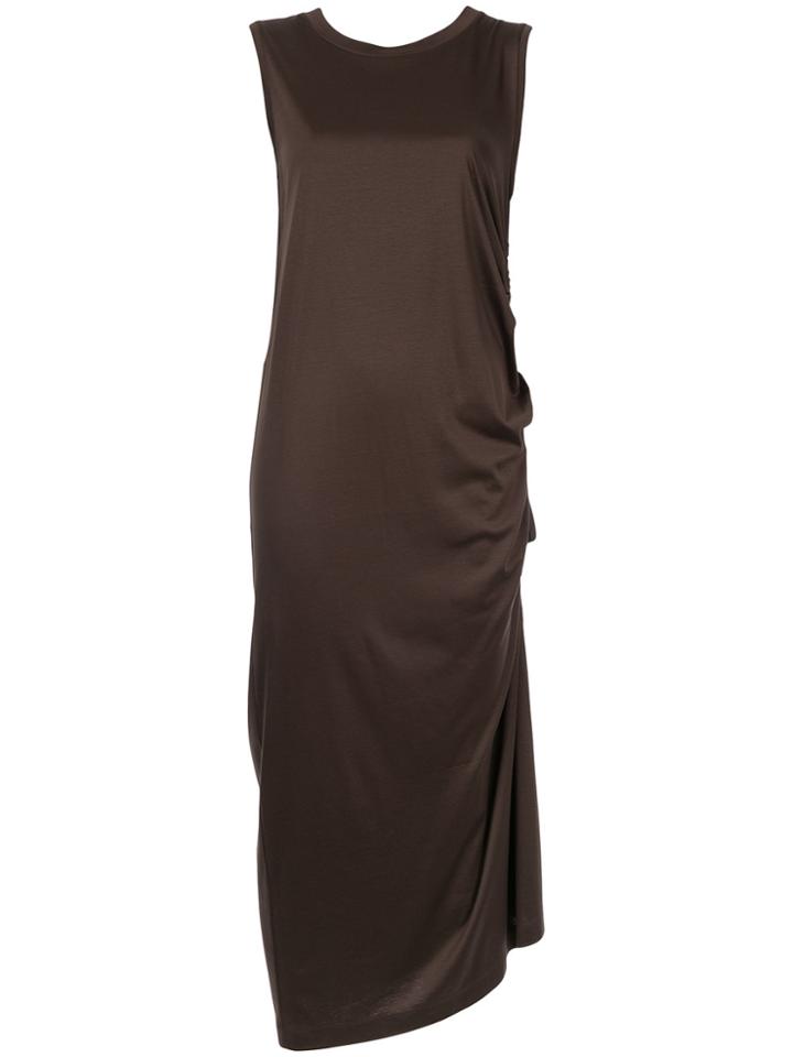 Aula Sleeveless Wrap Dress - Brown