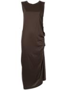 Aula Sleeveless Wrap Dress - Brown