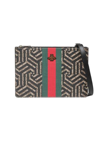 Gucci Gg Caleido Web Messenger - Black