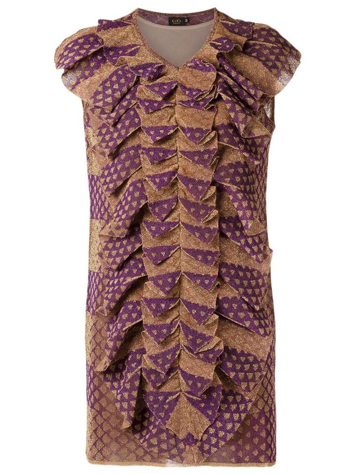 Gig Ruffled Dress, Women's, Size: Medium, Grey, Polyamide/polyester/viscose