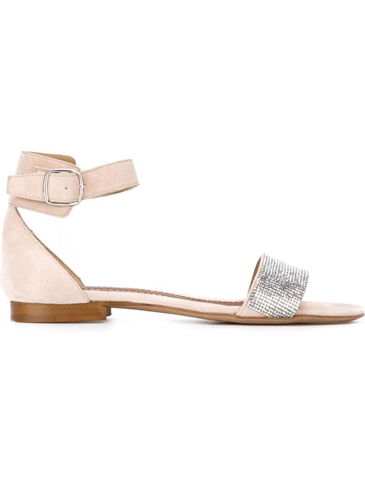Eleventy Metallic Strap Sandals