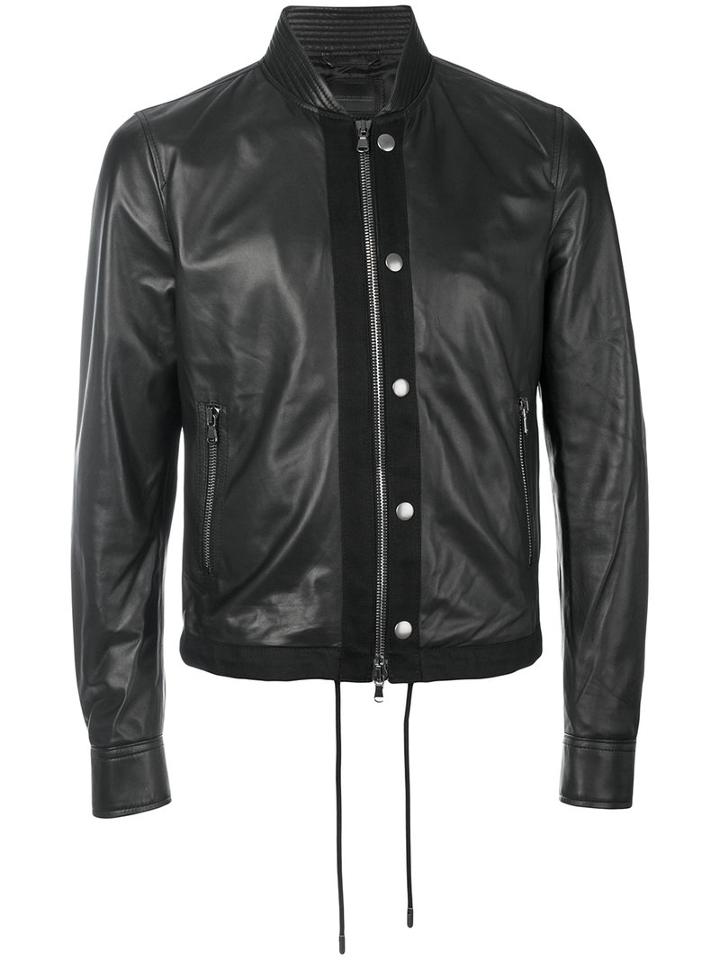 Diesel Black Gold - Bomber Jacket - Men - Cotton/viscose/lamb Nubuck Leather - 50, Cotton/viscose/lamb Nubuck Leather