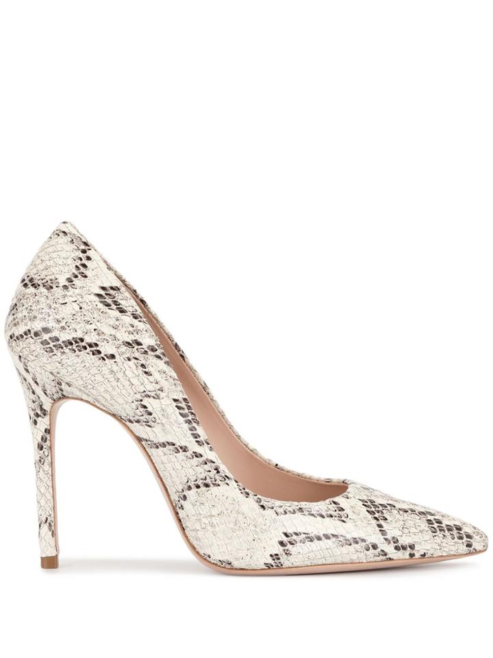 Schutz Snakeskin Effect Pumps - White