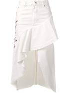 Off-white Asymmetric Denim Skirt - Neutrals