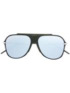 Dior Eyewear Mirrored Aviator Sunglasses - Black