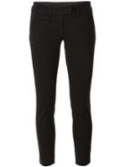 Dondup Cropped Trousers, Women's, Size: 30, Black, Cotton/spandex/elastane