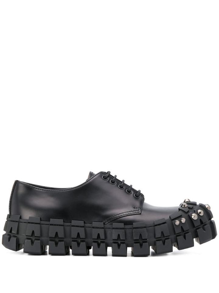 Prada Chunky Studded Derby Shoes - Black