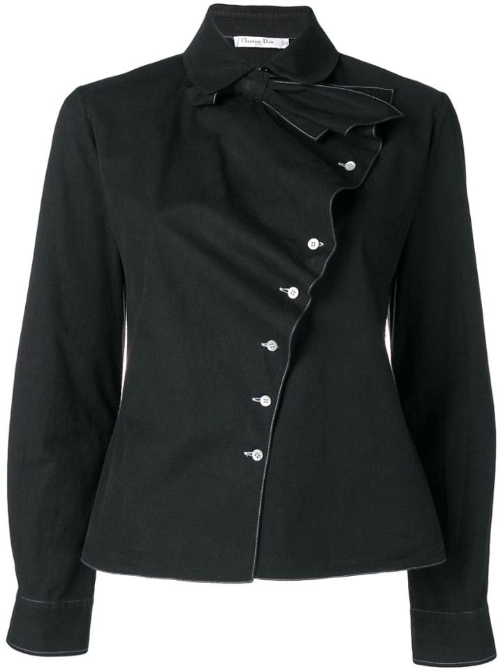 Christian Dior Vintage Off-centre Buttoned Shirt - Black