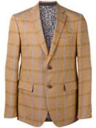 Etro Checked Blazer, Men's, Size: 52, Brown, Cotton/linen/flax/silk/cupro